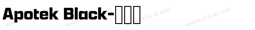 Apotek Black字体转换